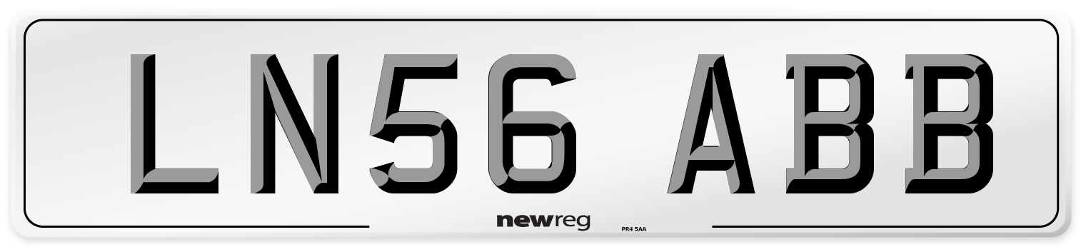 LN56 ABB Number Plate from New Reg